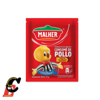 consome de pollo sobre